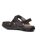 Sandália Pegada Masculina em Couro Cravo