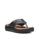 Chinelo Pegada Feminino em Couro Preto