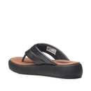 Chinelo Pegada Feminino em Couro Preto