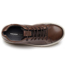 Tênis Casual Pegada Masculino em Couro Tabaco
