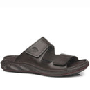 Chinelo Pegada Masculino em Couro Brown