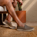 Mocassim Pegada Masculino em Couro Areia