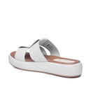 Chinelo Pegada Feminino em Couro Branco
