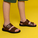 Sandália Pegada Infantil em Microfibra Pinhão