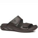 Chinelo Pegada Masculino em Couro Brown